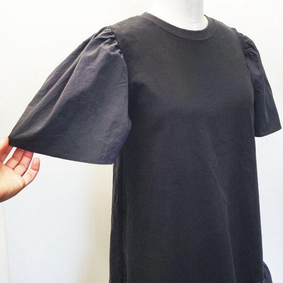 Double Standard Womens Black T-shrit Dress True North Hem Ruffle OS - Picture 4 of 9